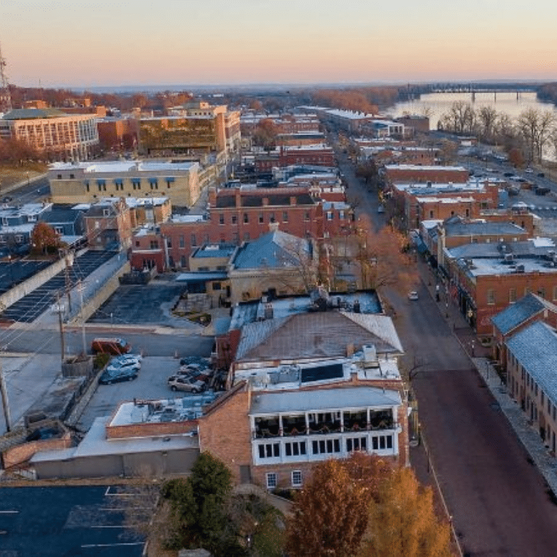 aerial image of st charles mo