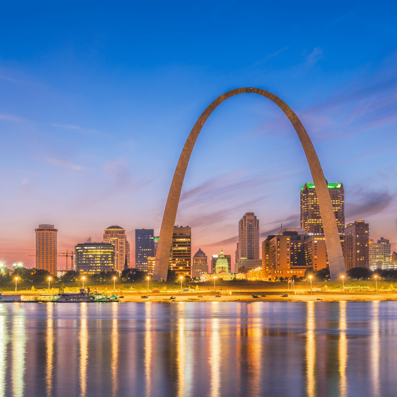 st louis mo at dusk